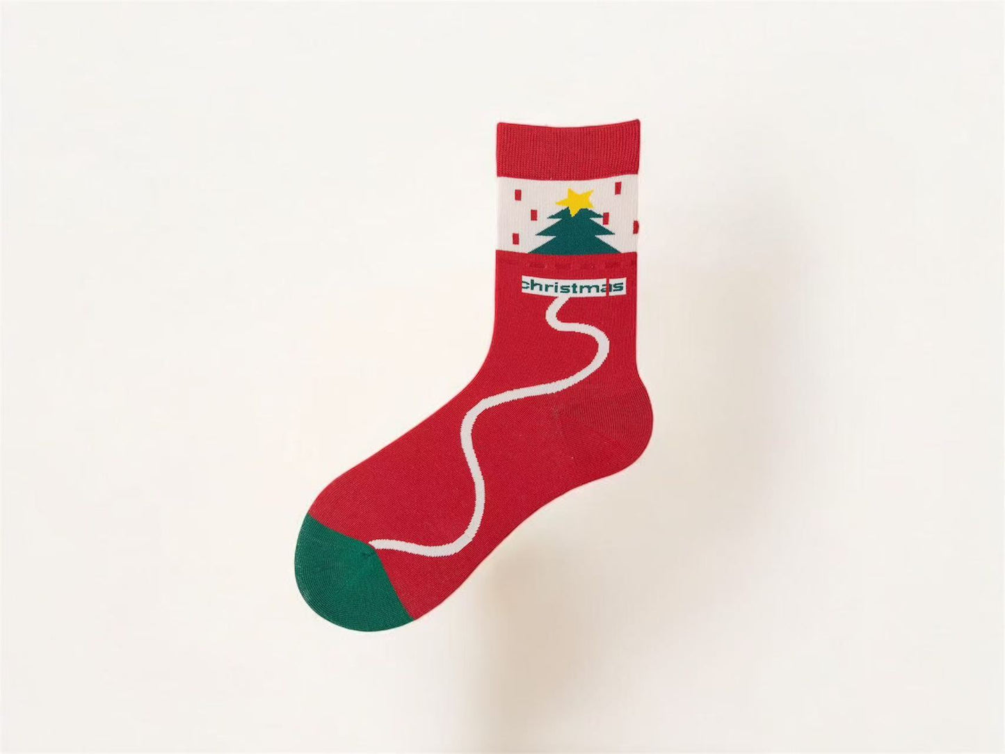 Christmas Tree Pattern crew socks, cute and comfortable