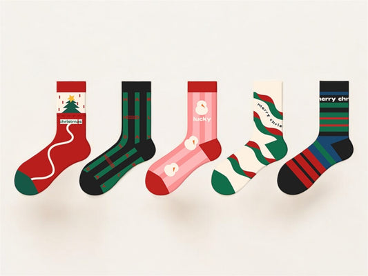 Christmas Theme Crew Socks, stylish and comfortable