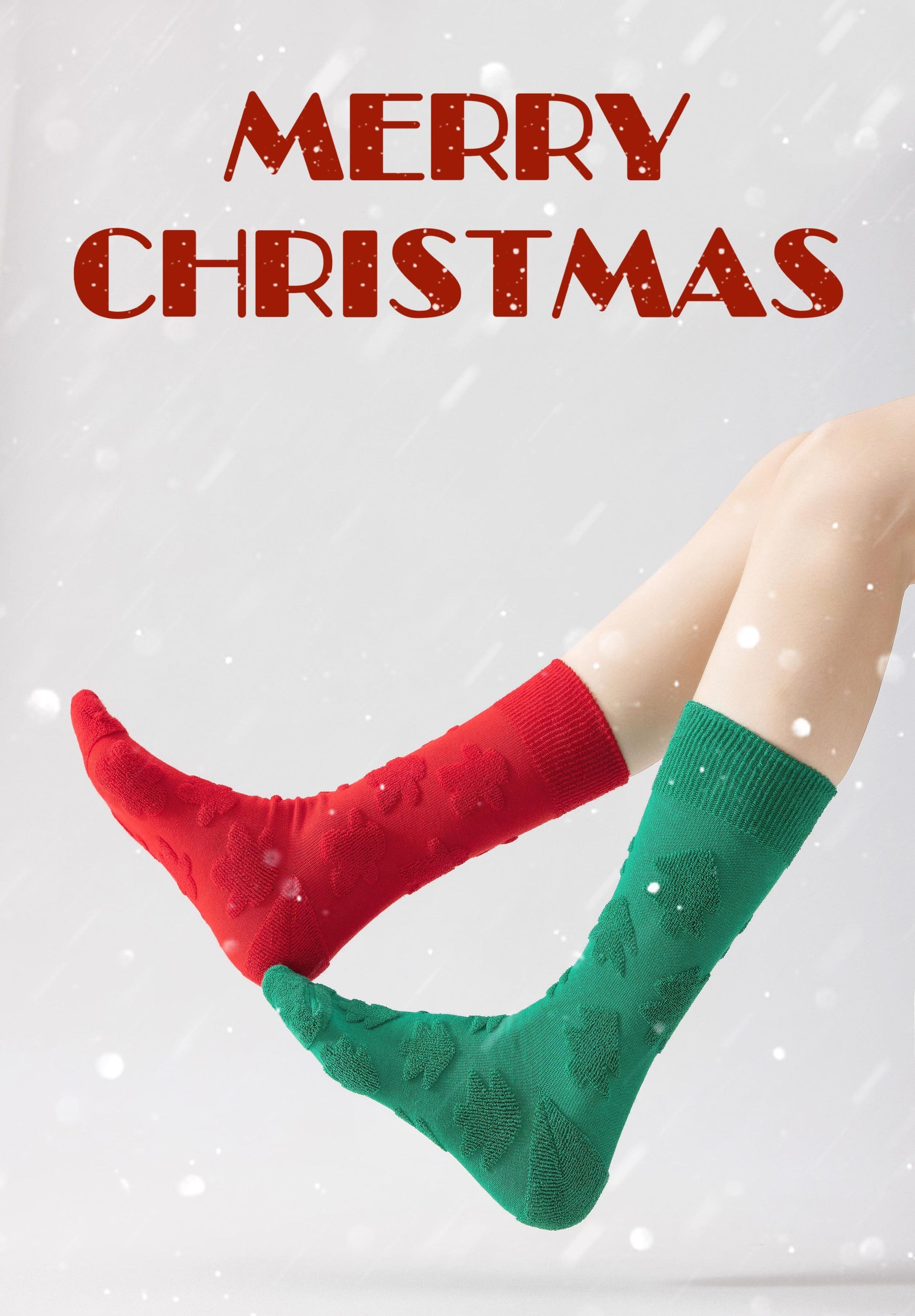 ChicToes Christmas raised pattern socks, with high quality combed cotton