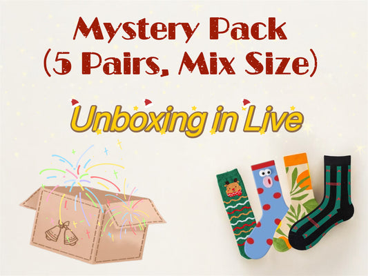 ChicToes Mystery Socks Pack, include 5 Pairs of medium and small size socks