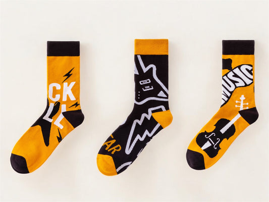 Trendy ChicToes socks with music elements designs